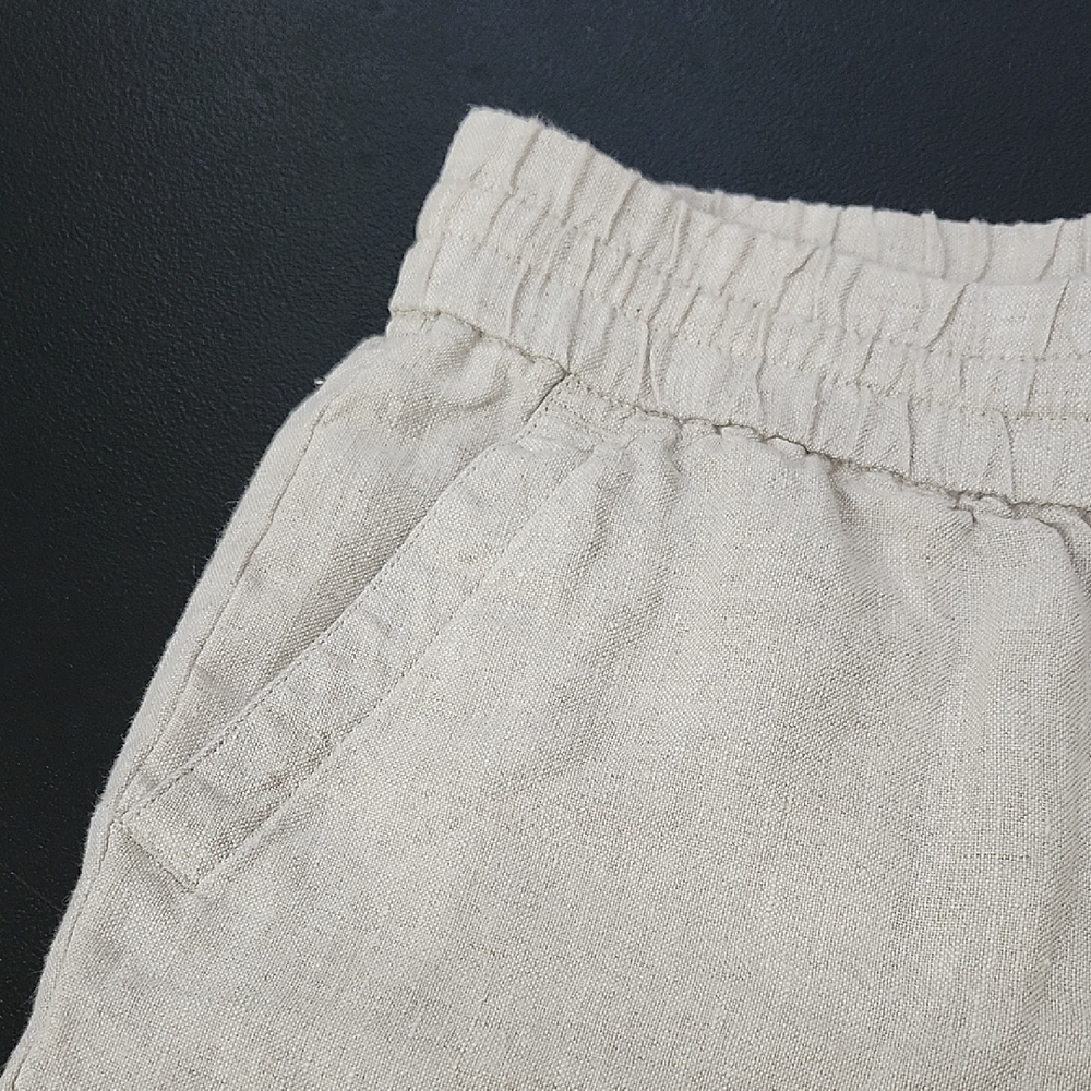 Talbots 100% Linen Cream Women's Shorts - Picture 2 of 7